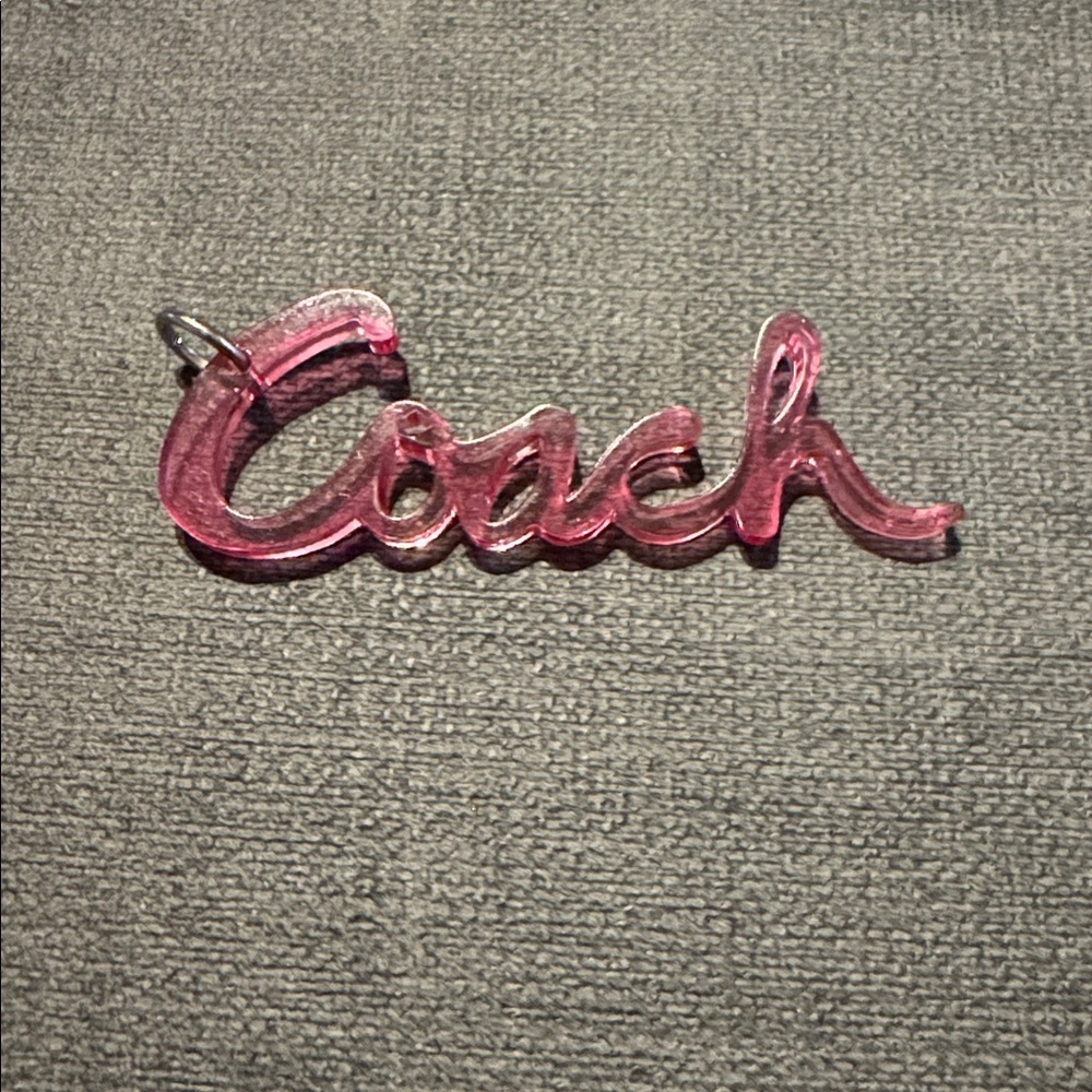 COACH PINK hang tag / charm